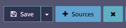 Cryptohopper AI editor showing the + Sources button